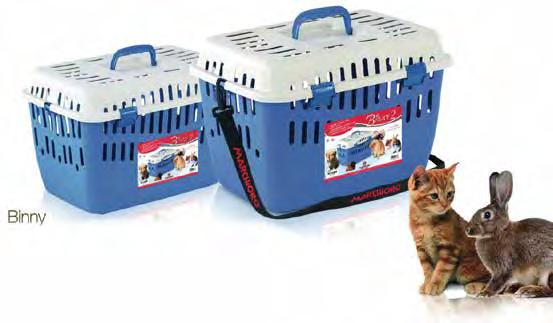 Transportadoras para mascotas pequeñas Binny (cachorros, conejos, gatos, otros) Binny 1 es una trasnportadora pequeña que se abre en la parte superior,