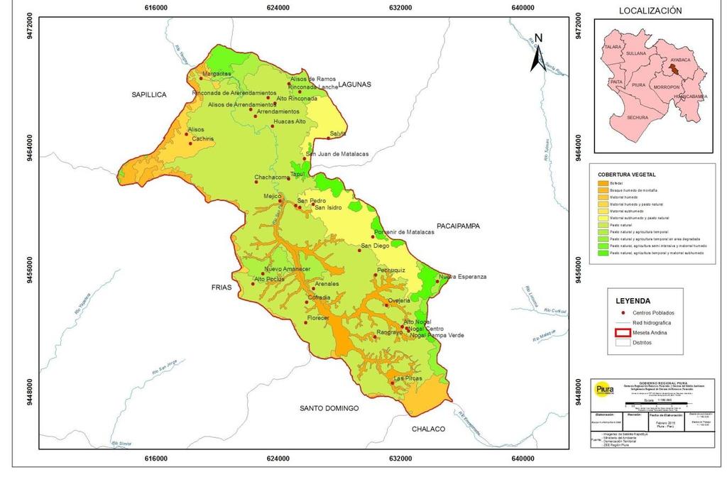 2.5 COBERTURA VEGETAL La cobertura vegetal de la Meseta Andina está representada principalmente por pastos naturales (Pn), pasto natural y agricultura temporal (Pn-At), pasto natural y agricultura