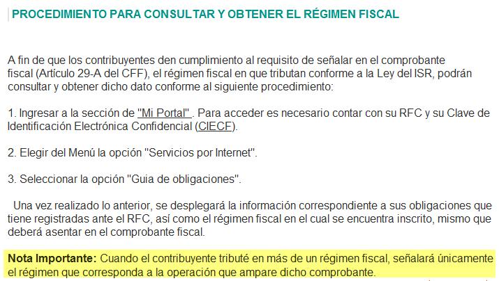 Régimen Fiscal http://www.sat.