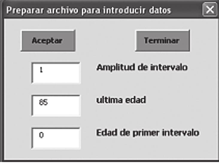 Se puede abrir un archivo Excel existente o generar uno nuevo: Figura 2 Ventana de archivo de datos Para crear un fichero nuevo, hemos de indicar los parámetros que se van a considerar y, tras ello,