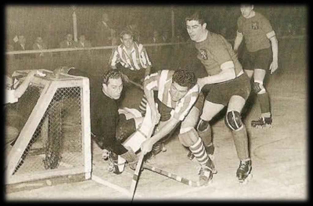 Historia HOCKEY SOBRE HIELO La sección masculina del Atlético de Madrid de hockey sobre hielo tuvo una vida efímera pero brillante.
