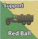 Un marcador de Artillería motorizada puede moverse con la unidad a la que está asociado. A13 Apoyo de MTC Bola roja Este marcador sólo puede colocarse durante la Fase de apoyo, sobre un HQ propio.