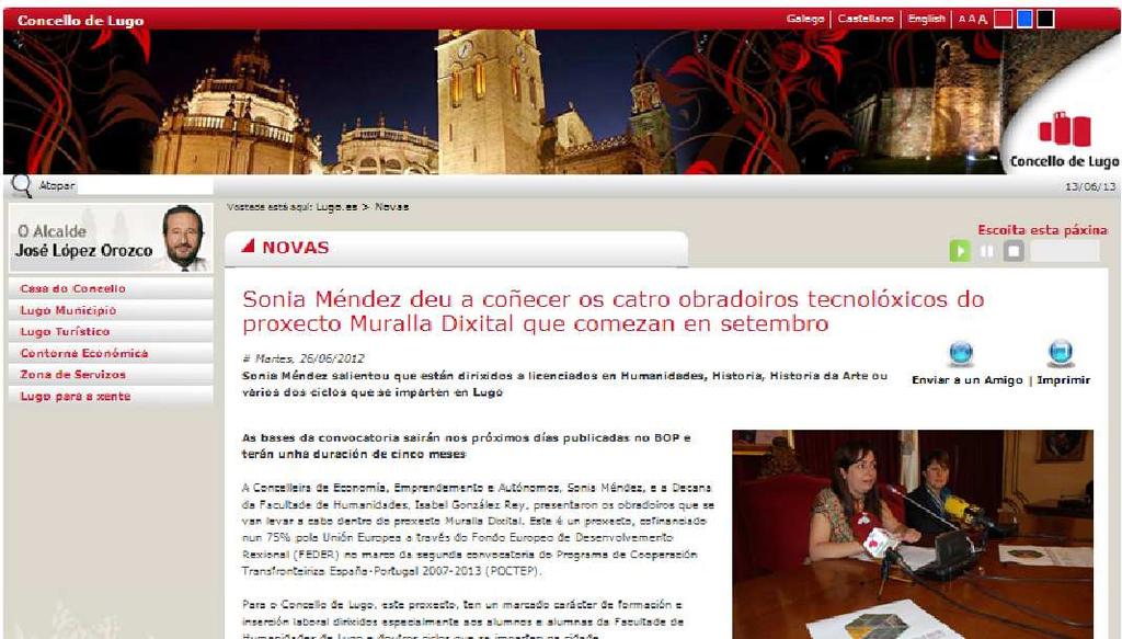Página web oficial del Ayuntamiento de Lugo (www.