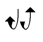 Se usa la flecha de una sola varilla porque el movimiento principal es hacia el frente-hacia atrás.