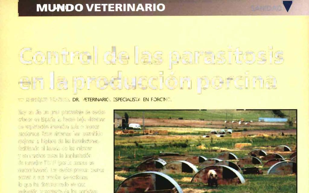 ^ - ^ ^^.^^^- SANIDAD. Control de las parasitosis en la producción porcina ^ ENRIQUE MARCO. DR. VETERINARIO. ESPECIALISTA EN PORCINO.