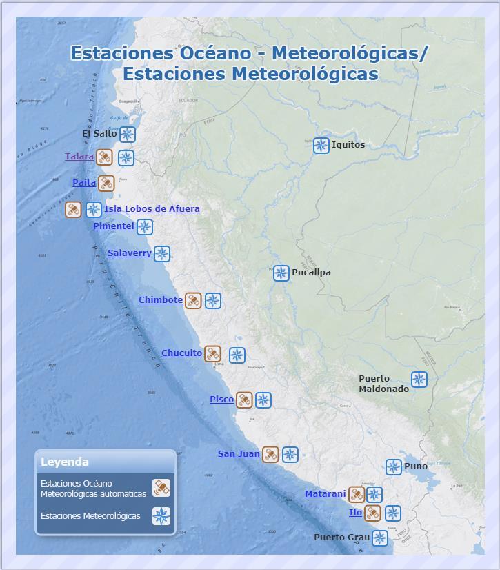 ACTIVIDADES OCEANOGRÁFICAS RED MAREOGRÁFICA Durante el año 2016, la Red Mareográfica Nacional fue implementada, contando actualmente con DIECINUEVE (19), las cuales se encuentran ubicadas en Caleta