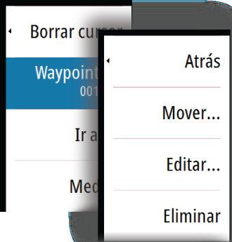 5 Waypoints, rutas y tracks Waypoints Un waypoint es una marca generada por el usuario y colocada en una carta o en la imagen de una ecosonda.