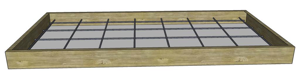 Pre-Made Fireplace With Wood Boxes Concrete Pad Detail-Cross Section Drawing: Concreta del Cojín de la Chimenea Detail-Dibujo Seccionado