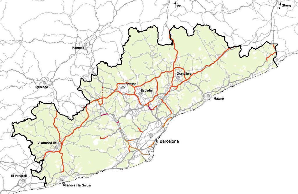Pla de Mobilitat Urbana de Terrassa 2016-2021 71 L existència del vial Oest de Sabadell fa que es qüestioni la construcció del vial de Llevant.
