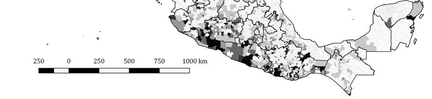 La insuficiencia de datos desagregados por municipios en 2011 en los estados de Baja California Sur, Jalisco, Oaxaca, Puebla, Sonora y Veracruz y en 2014 de Jalisco y Oaxaca se suple con las