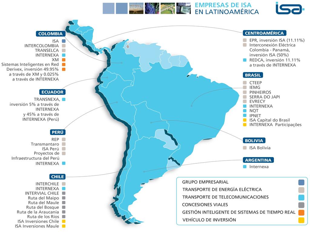 ISA avanza en Latinoamérica: 4 negocios, 8