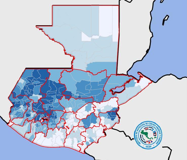 Guatemala: Desnutrición crónica en menores de 5 años ENSMI 2008/09 Fuente: INCAP.