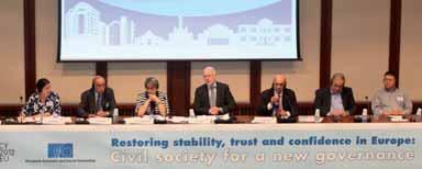 Obnoviť stabilitu a dôveru v Európe: občianska spoločnosť sa zasadzuje za novú formu riadenia Ako už býva zvykom, Európsky hospodársky a sociálny výbor usporiadal mimoriadnu schôdzu svojho