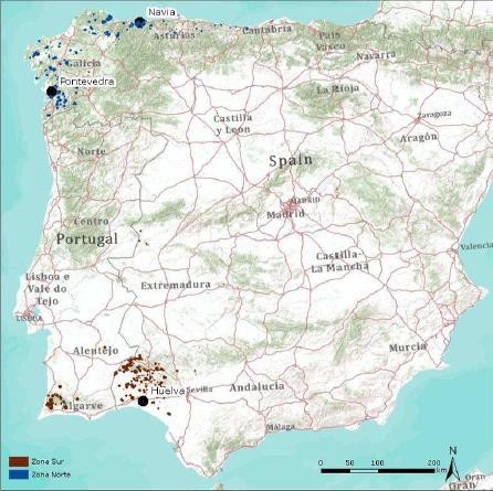 Localización Geográfica Navia 37 w Pontevedra 16 w Mérida 20Mw C.