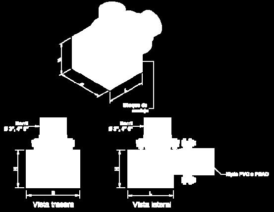 En caso de que se tengan presiones mayores a 15 psi, las dimensiones de los bloques deben ser recalculadas en el diseño particular del hidrante.