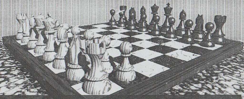 Finalmente la tosca madera inicial se convirtió en un lindo juego de ajedrez.
