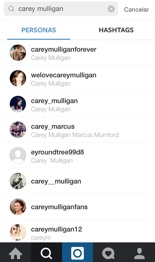 El hashtag #careymulligan entrega 26.266 publicaciones, existen unos 50 hashtags que llevan su nombre pero ningún otro supera las 20 publicaciones.