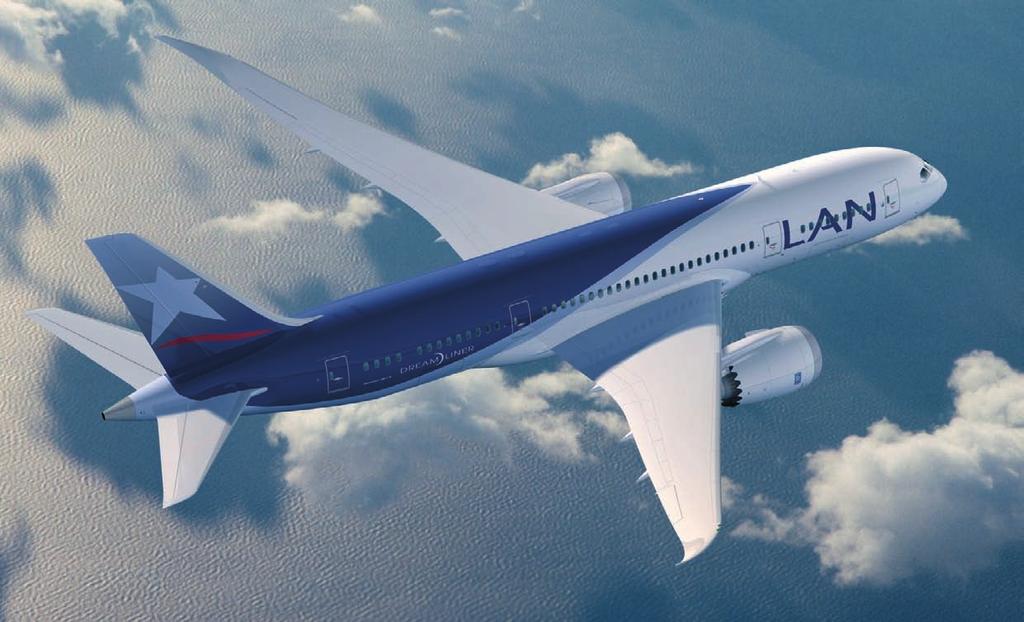 NOTICIAS Aviación Civil - Comercial LAN Airlines Dreamliner para LAN Airlines La Línea Aérea Nacional, llamada ahora LAN Airlines, anunció durante FIDAE 2010 un contrato con la empresa Boeing, para