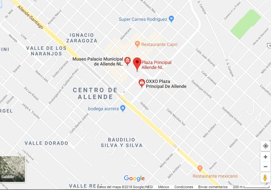 Ubicación Hotel Bahia Escondida ubicado a 23 minutos de Allende, N.L. por la carretera a Villa de Santiago. Tarifa de 1200 neto, sin alimentos hasta 4 personas por habitación Tel.