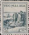 MACHARAVIAYA 937.- Sello Pro Málaga habilitado para Macharaviaya 5 c. azul grisáceo 937.- Pro Macharaviaya - Composición Tipo A (ver estudio) - dentado /4 2 5 c.