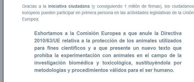 OBJETIVO de Stop Vivisection: