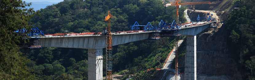 Autopista Perote - Banderilla México Construcción A pesar de la difícil coyuntura económica que vive el sector de la construcción y de la fuerte caída de la contratación de obra pública, el área de