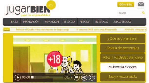 JugarBIEN.es La página web http://www.jugarbien.es comenzó formalmente su actividad en el año 2015 como compromiso de la DGOJ.