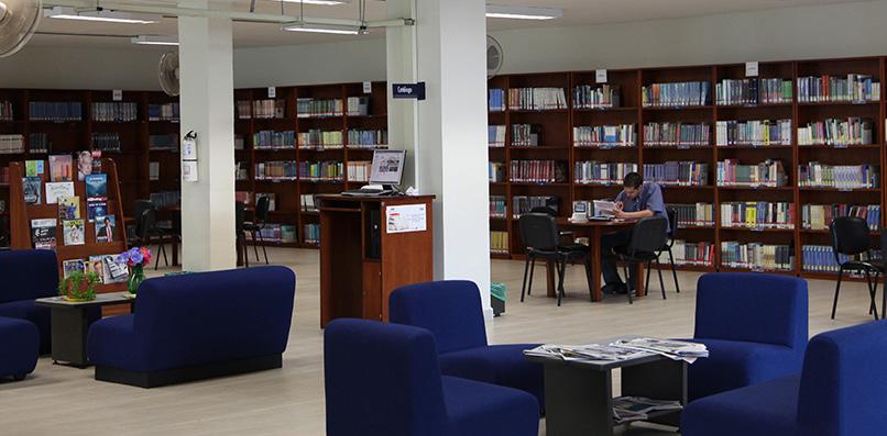 Biblioteca El Departamento de Biblioteca y Extensión Cultural es un centro de divulgación del conocimiento científico, tecnológico, académico, artístico y social, en el que se apoyan los procesos de