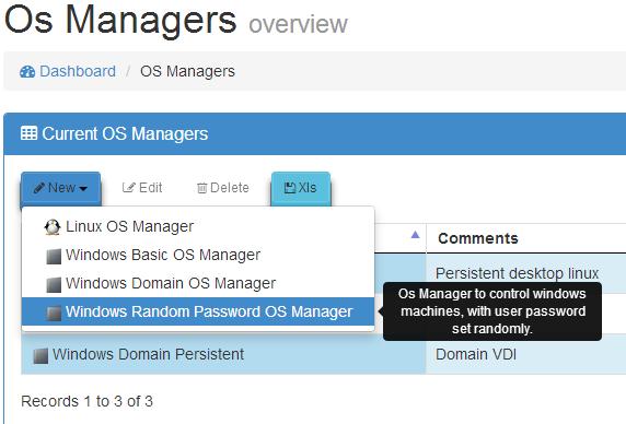 4.4.4 Windows Random Password OS Manager Un "Windows Random Password OS Manager" es utilizado para escritorios virtuales basados en sistemas Windows que no forman parte de un dominio y requieren un