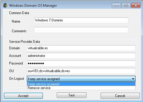 5.4.4 Windows Random Password OS Manager Un "Windows Random Password OS Manager" es utilizado para escritorios virtuales basados en sistemas Windows que no forman parte de un dominio y requieren un