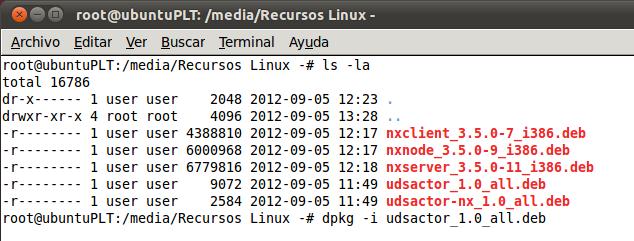 3.2.3.2 Instalación Actor UDS Linux Una vez transferido a la plantilla el paquete
