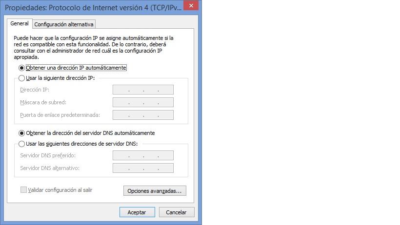 3.3 Configuración del protocolo TCP/IP Desde la pantalla de Inicio de Windows 8 selecciona en la pestaña inferior Todas las aplicaciones. En esta pantalla de Aplicaciones selecciona Panel de control.