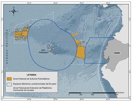4 muestran que los sulfuros masivos polimetálicos se encuentran en las áreas de extensión en el flanco sureste de la Cordillera de Cocos y a lo largo de la Cordillera de Carnegie y Colón, con una