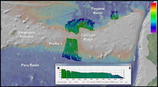Principales características geomorfológicas identificadas en el flanco sur de la Cordillera de Carnegie. III.