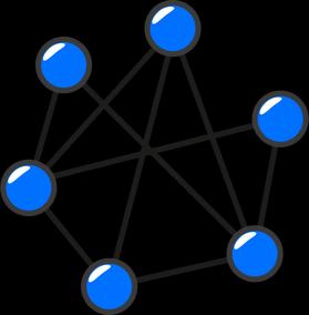 Topología de malla En esta topología todos los nodos están conectados entre si, es decir los dispositivos tienen mas de un