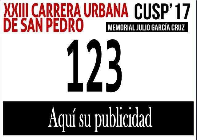 CARRERA URBANA DE SAN PEDRO La Carrera Urbana de San Pedro, se celebra cada año el 12 de octubre, y este año cumplirá su vigésimo cuarta edición.