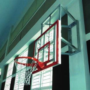 Tablero de Baloncesto para Instalar en la Pared NO PLEGABLE El tablero de baloncesto para instalar en la pared no plegable está hecho de perfiles de aluminio especiales.