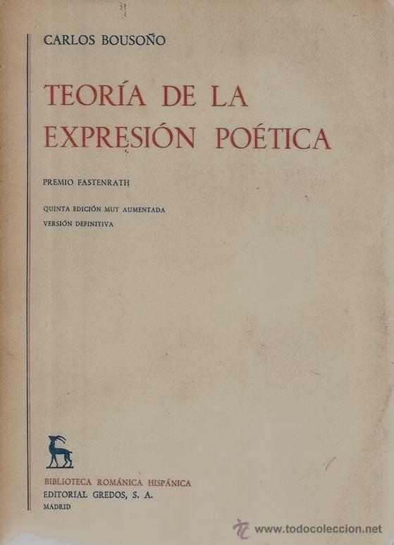 OBRA TEÓRICA Su obra Teoría de la expresión poética (1952) fue una obra teórica fundamental sobre el tema en lengua española en las décadas del 50 y el
