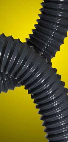 AIREACIÓN VACUMFLEX Manguera fabricada en PVC y reforzda con espiral metálico. Indicada para todo tipo de ventilaciones industriales de bajo contenido abrasivo.