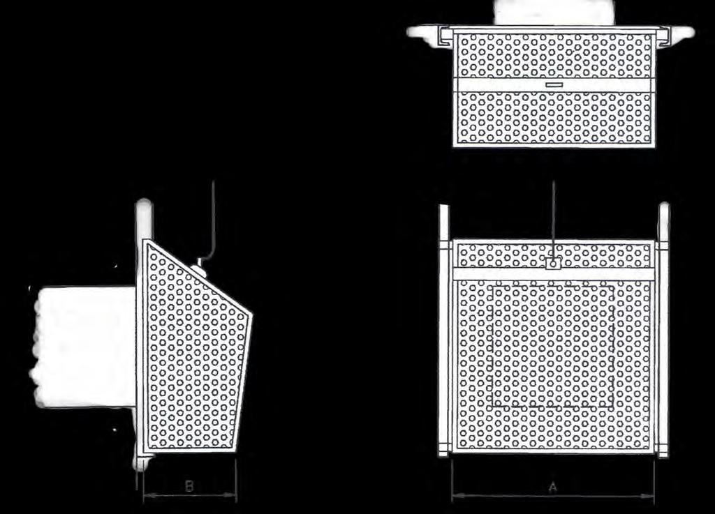 Principios de diseño: Cesta Mural de desbaste (CM) Las cestas fabricadas por Hidrometálica hay que izarlas periódicamente para proceder a la limpieza de la misma.