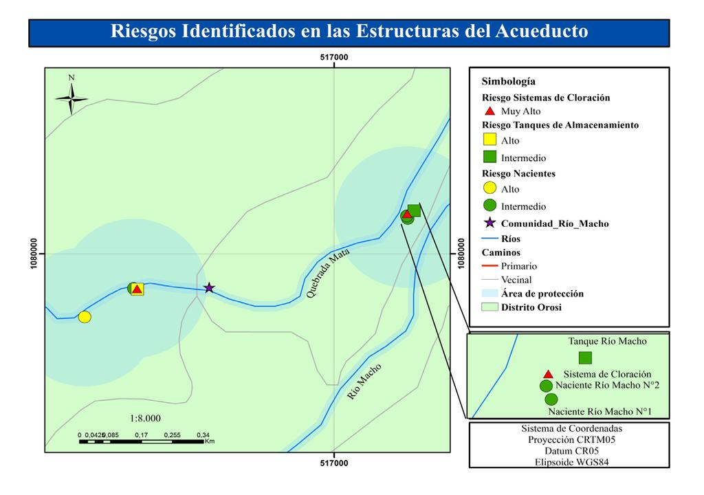 24 Figura 4.1 Mapa de riesgos identificados. Elaborado a partir del Atlas Digital (Tecnológico de Costa Rica, 2014) 4.