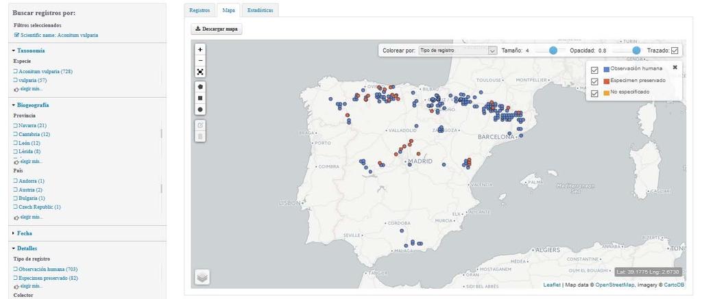 Portal de GBIF España sobre biodiversidad 15 millones de registros