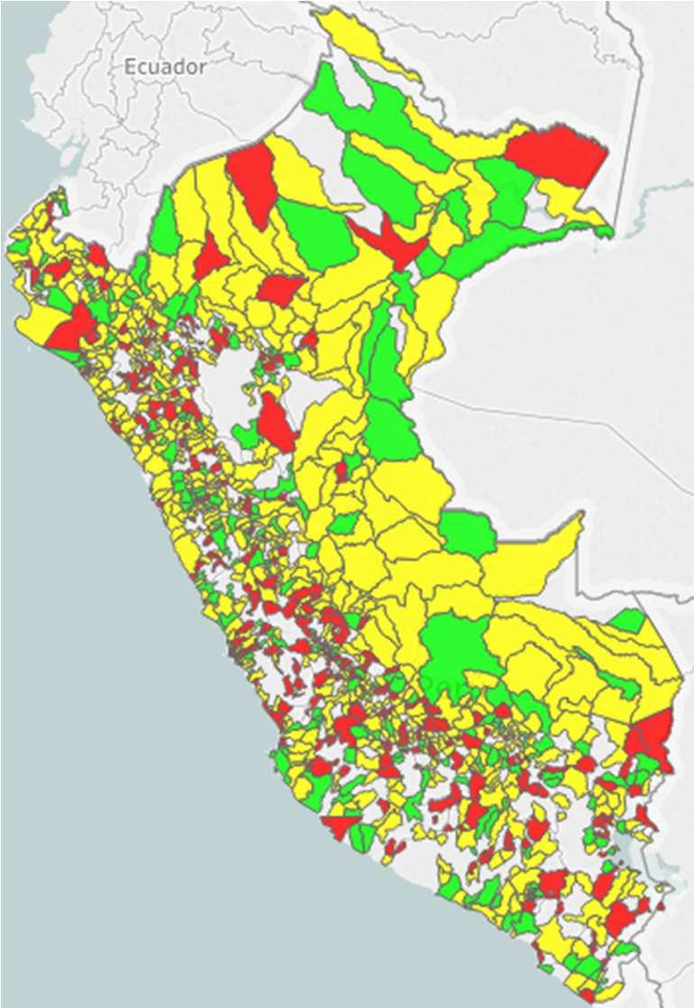 Enfermedad Diarreica Aguda (EDA), Perú SE 39-2017 30000 25000 Tendencia de EDA, Perú 2015-2017 Mapa de riesgo de EDA menores de 5 años por