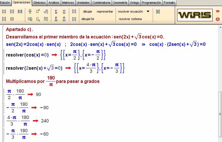 RESOLUCIÓN DE EJERCICIOS GUIADOS TEMA 5. Funciones y fórmulas trigonométricas. Figura 0. Ejercicio 7. sen sen y / Resuelve el sistema: dando las soluciones del intervalo [0º, 60º].
