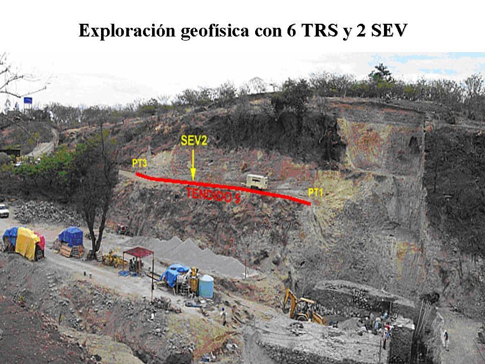 exploración geofísica: TRS, Down-Hole y SEV, en la P.A. Socavones Fotografía 5.