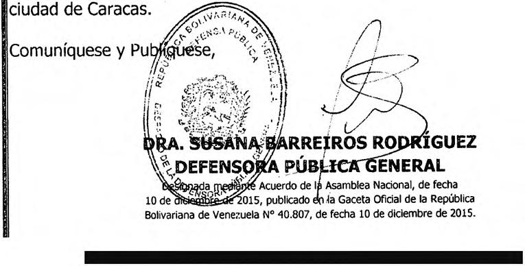 SUSANA BARREIROS RODRÍGUEZ, titular de la cédula de identidad N V-14.851.