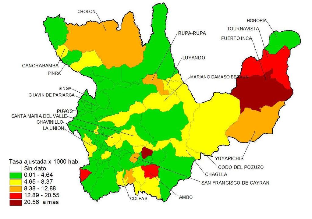 EDAs Huanuco 2017* Mapas de EDAs,