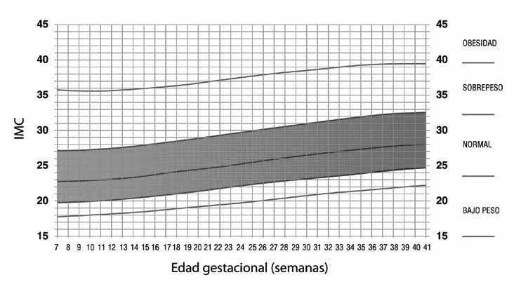 60 Gráfico 1: Curva de altura uterina en función de la edad gestacional Desvío estándar (DE) 1 DE +1 DE +2 } Fuente: Ministerio de Salud de la Nación.