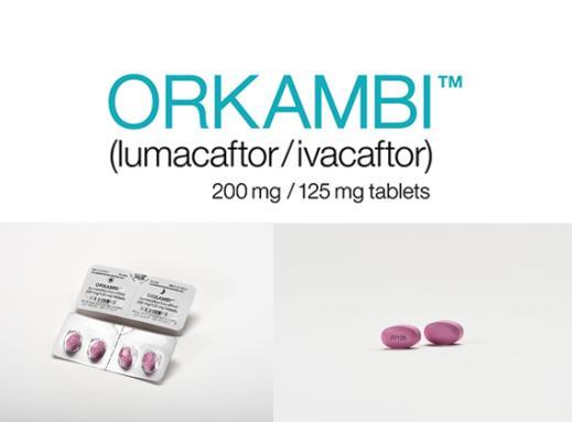 Ivacaftor + Lumacaftor Orkambi CORRECTOR (VX-809) + POTENCIADOR (VX-770) del CFTR (lumacaftor 200 mg and ivacaftor 125 mg) cada 12 horas vía oral.