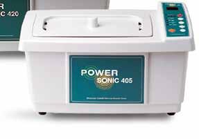 Power Sonic 400/500 Los más potentes baños de ultrasonidos. Para serie 400 y 500 Limpieza en profundidad. Control mediante un microprocesador. Selector para el control de ultrasonidos.